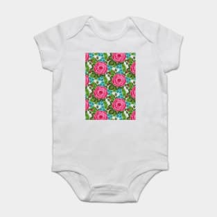 Botanical Rose Pattern Baby Bodysuit